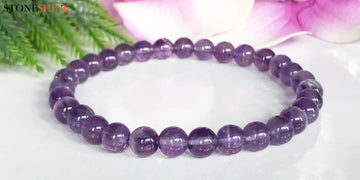 Natural Amethyst Crystal Bracelet for Emotional Balance & Stress Relief