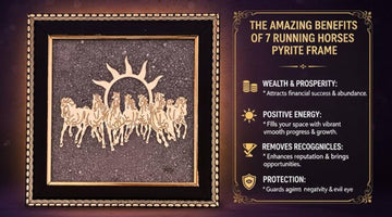 7 Horses Raw Pyrite Dust Frame: Meaning, Benefits & Vastu Significance
