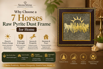 Why Choose a 7 Horses Raw Pyrite Dust Frame for Home | Stoneshine