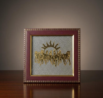 7 Horses Raw Pyrite Dust Frame
