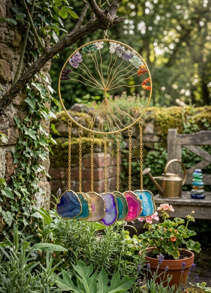 7 Chakra Natural Crystal Wind chime