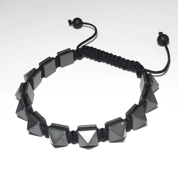 Adjustable Hematite Pyramid Bracelet