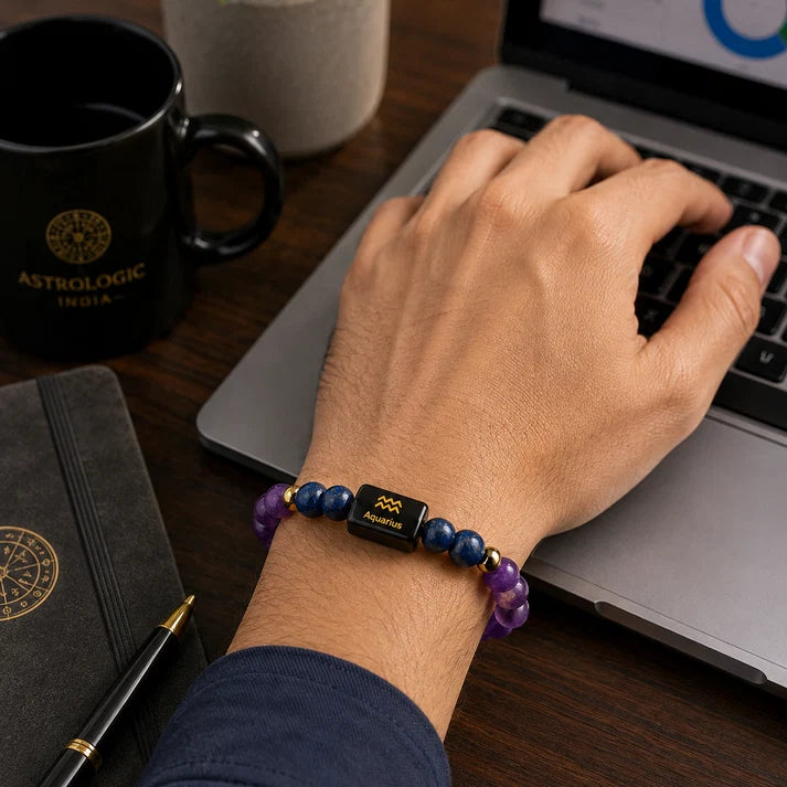 Aquarius(Kumbh)Zodiac Sign Rashi Bracelet for Men & Women
