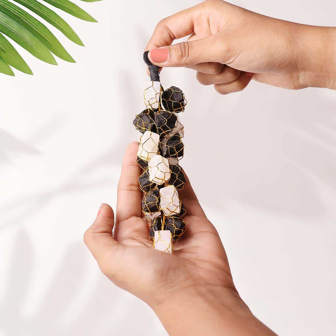 Black Tourmaline & Selenite Hanging