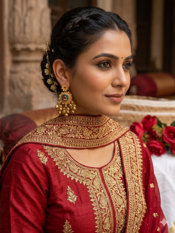 Beautiful Kashmiri Brass Ghungroo Earrings
