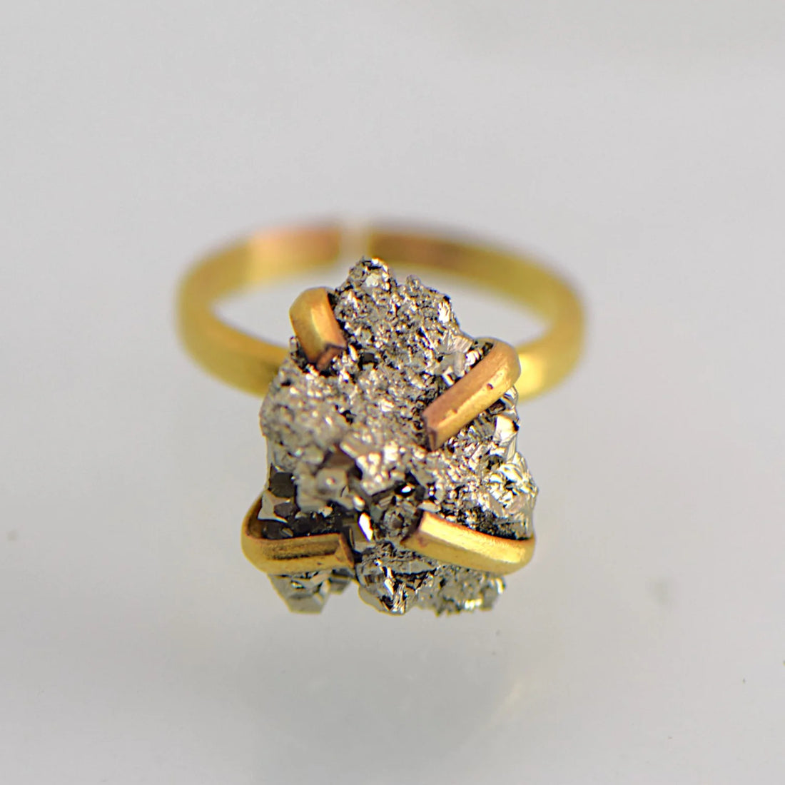 Golden Pyrite Money Magnet Ring