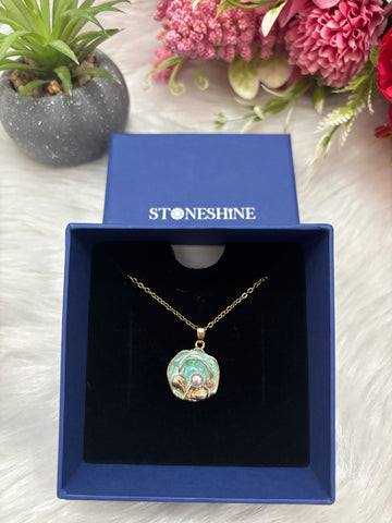 Premium Sky Blue Pearl Necklace