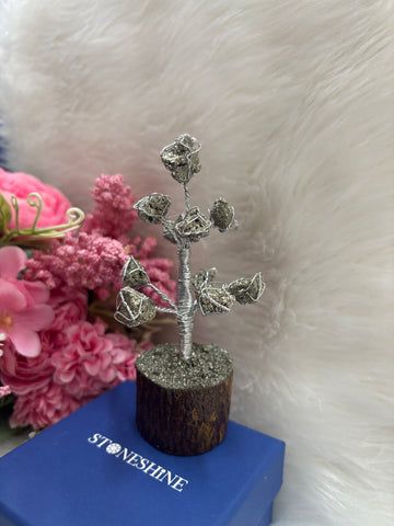 Natural Pyrite Stone Tree-Certified