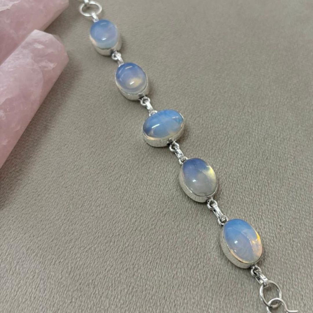 Natural Opal Gemstones Crystal Bracelet