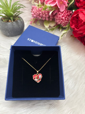 Pearl Pendant Heart Necklace