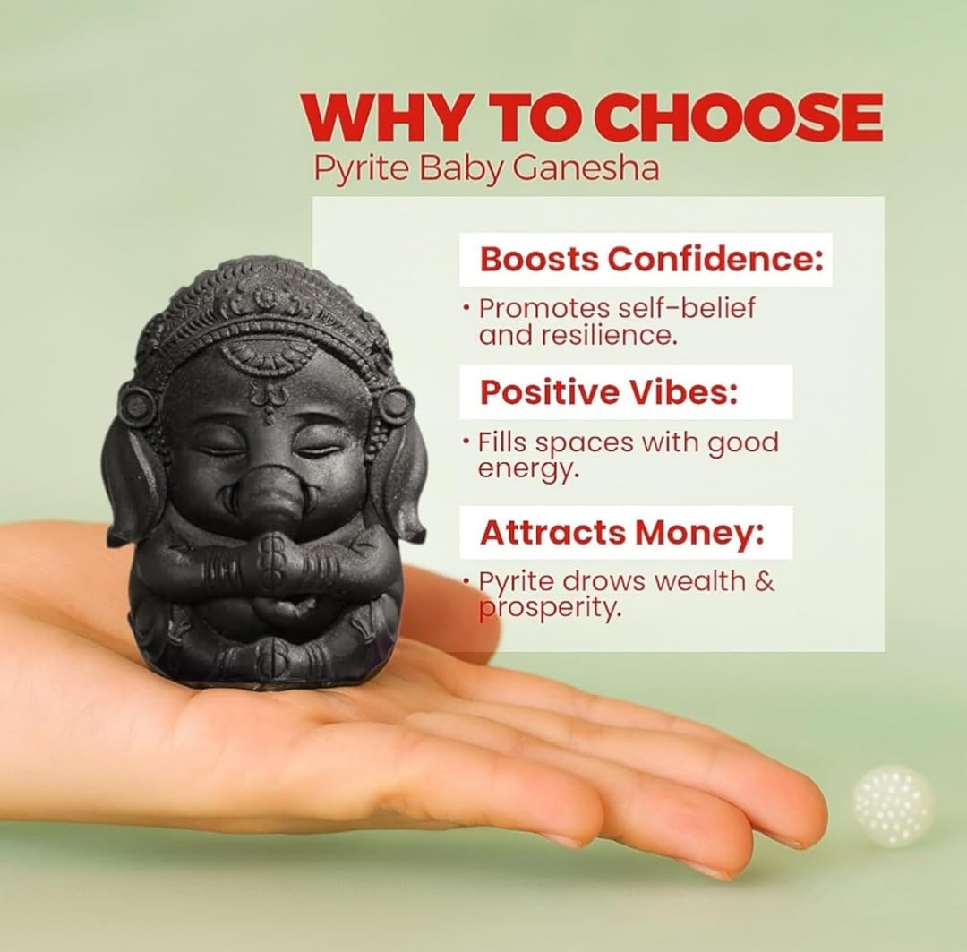 Pyrite Baby Ganesha Murti