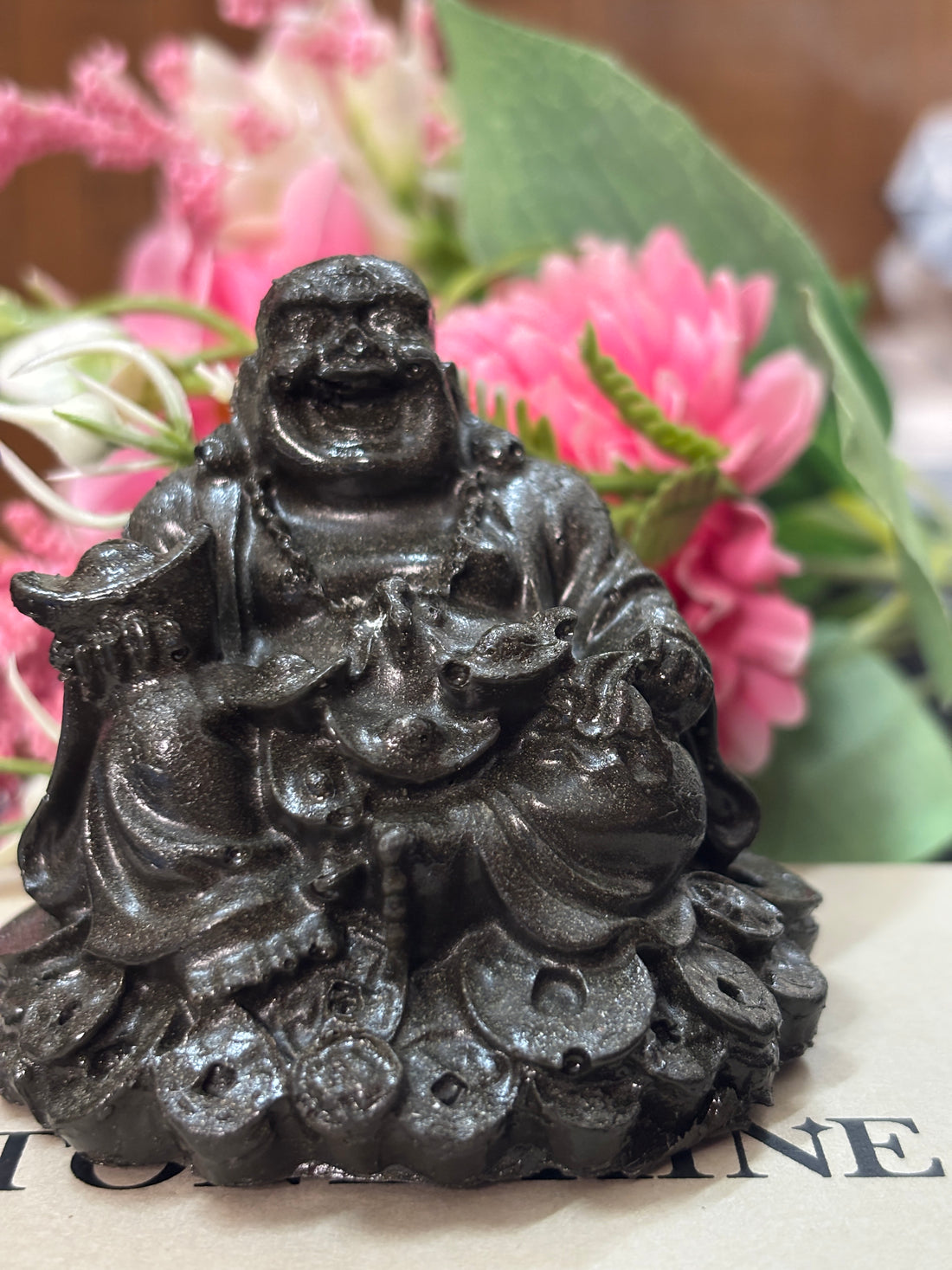 Raw Pyrite Laughing Buddha
