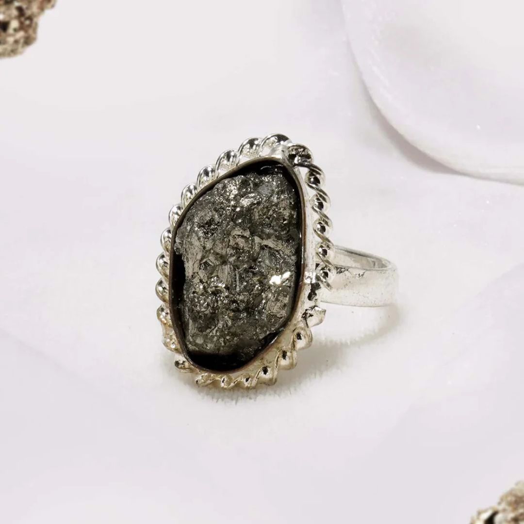 Pyrite Stone Ring