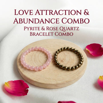 Pyrite & Rose Quartz Bracelet Combo