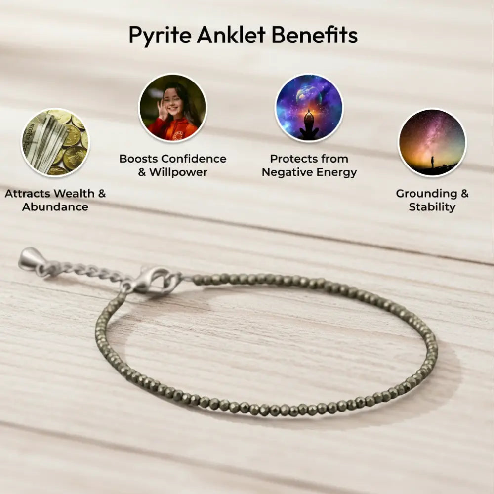 Raw Pyrite Anklet