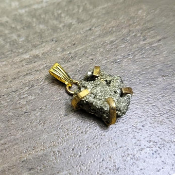 Natural Raw Pyrite Golden Pendant
