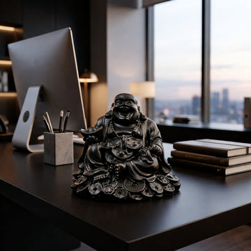Raw Pyrite Laughing Buddha