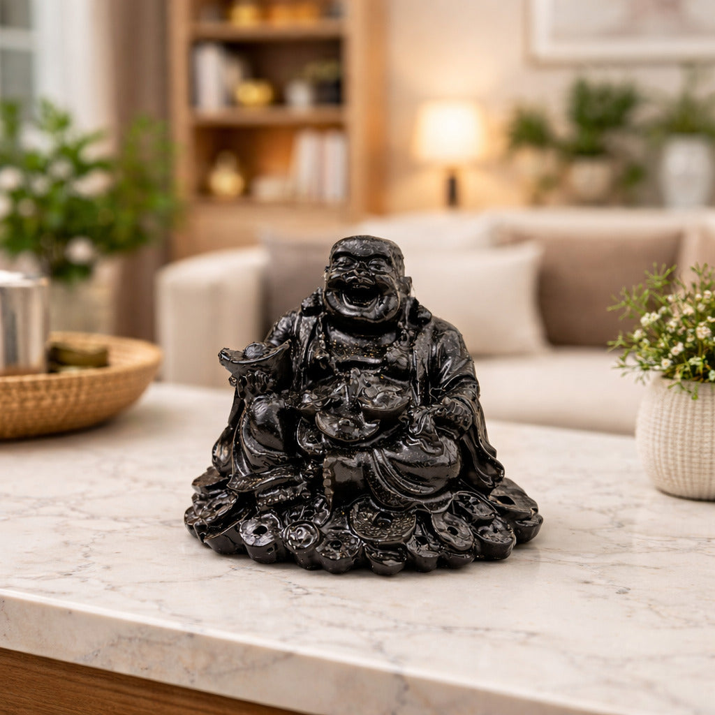 Raw Pyrite Laughing Buddha