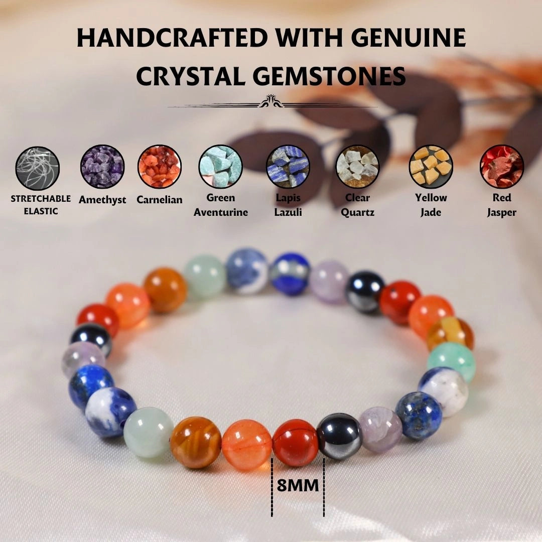 Seven Chakra Crystal Bracelet