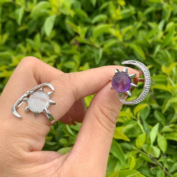 Sun and Moon Crystal Rings