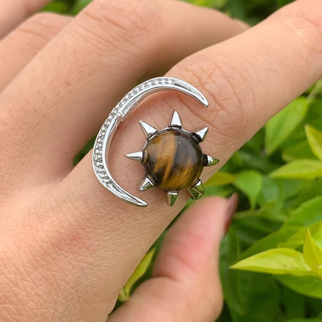 Sun and Moon Crystal Rings