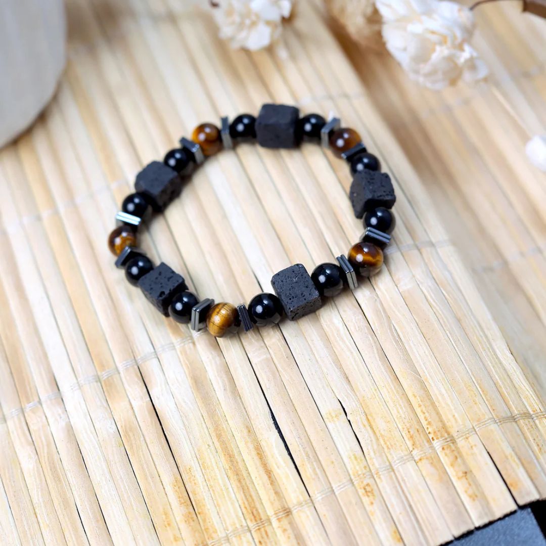 Triple Protection Agate Bracelet