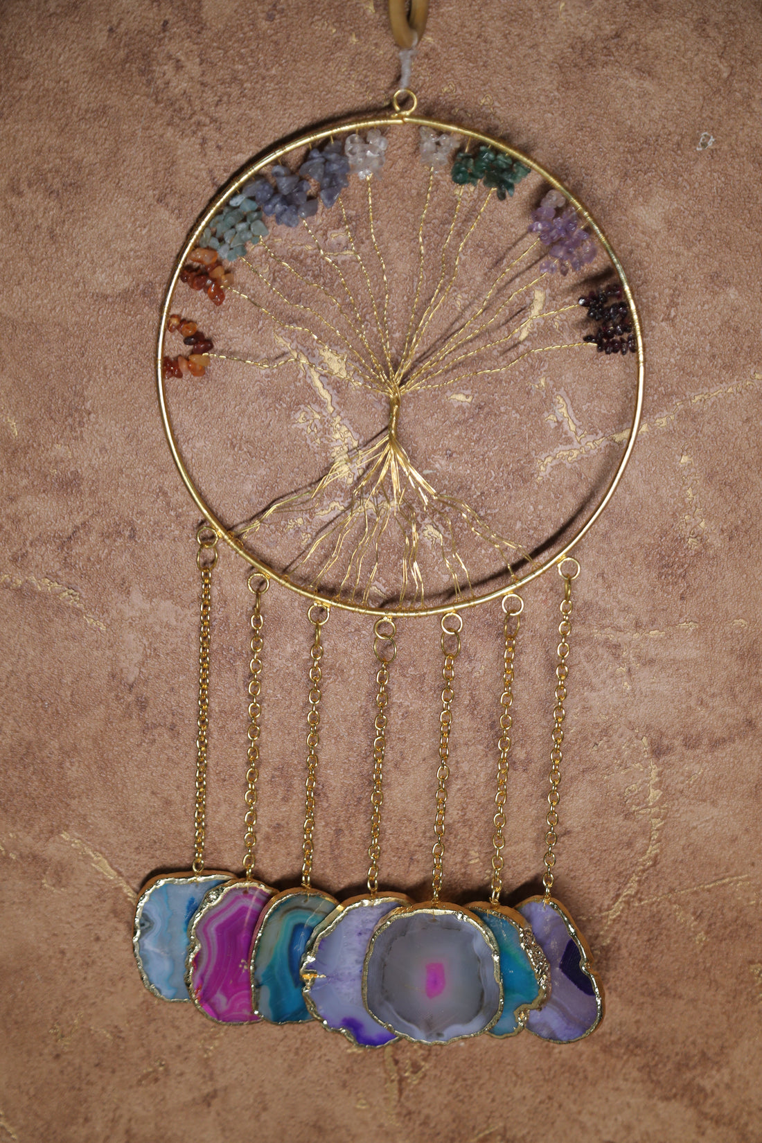 7 Chakra Natural Crystal Wind chime