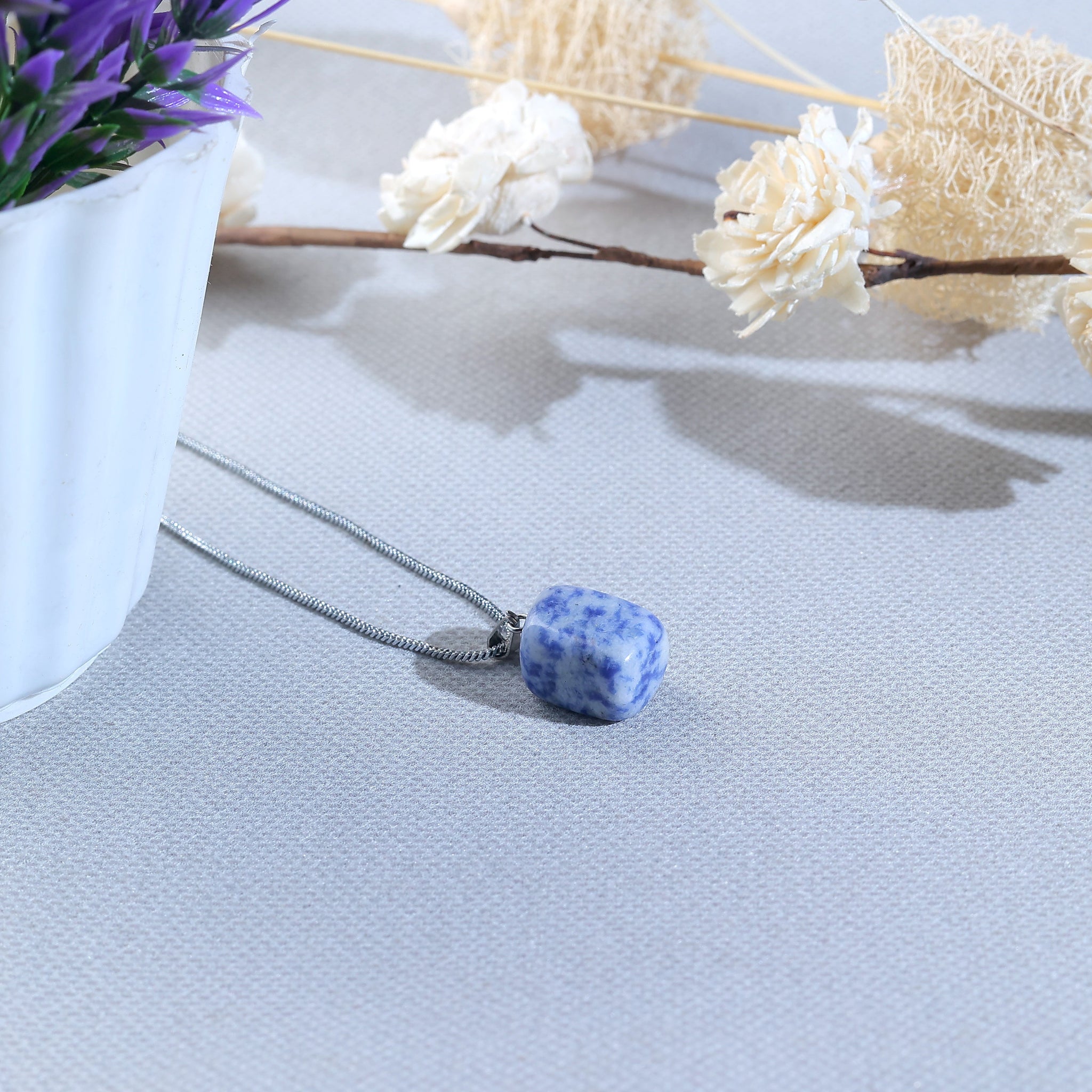 Blue Sapphire Gemstone Pendant Necklace