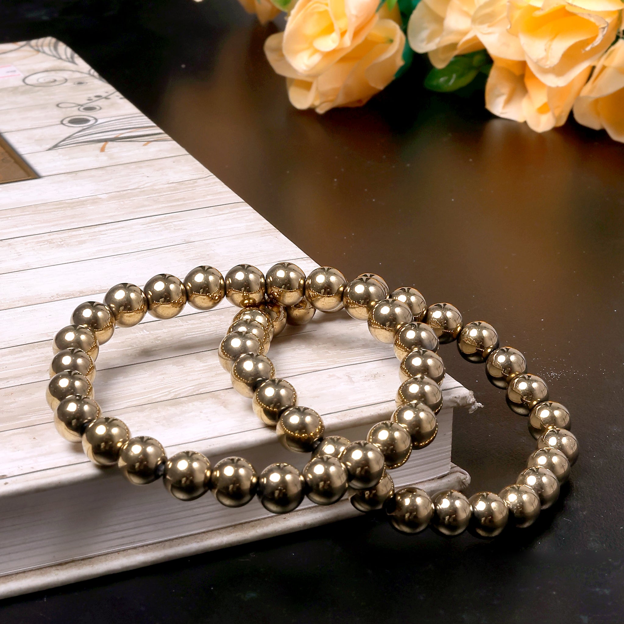 Golden Pyrite Crystal Bracelet