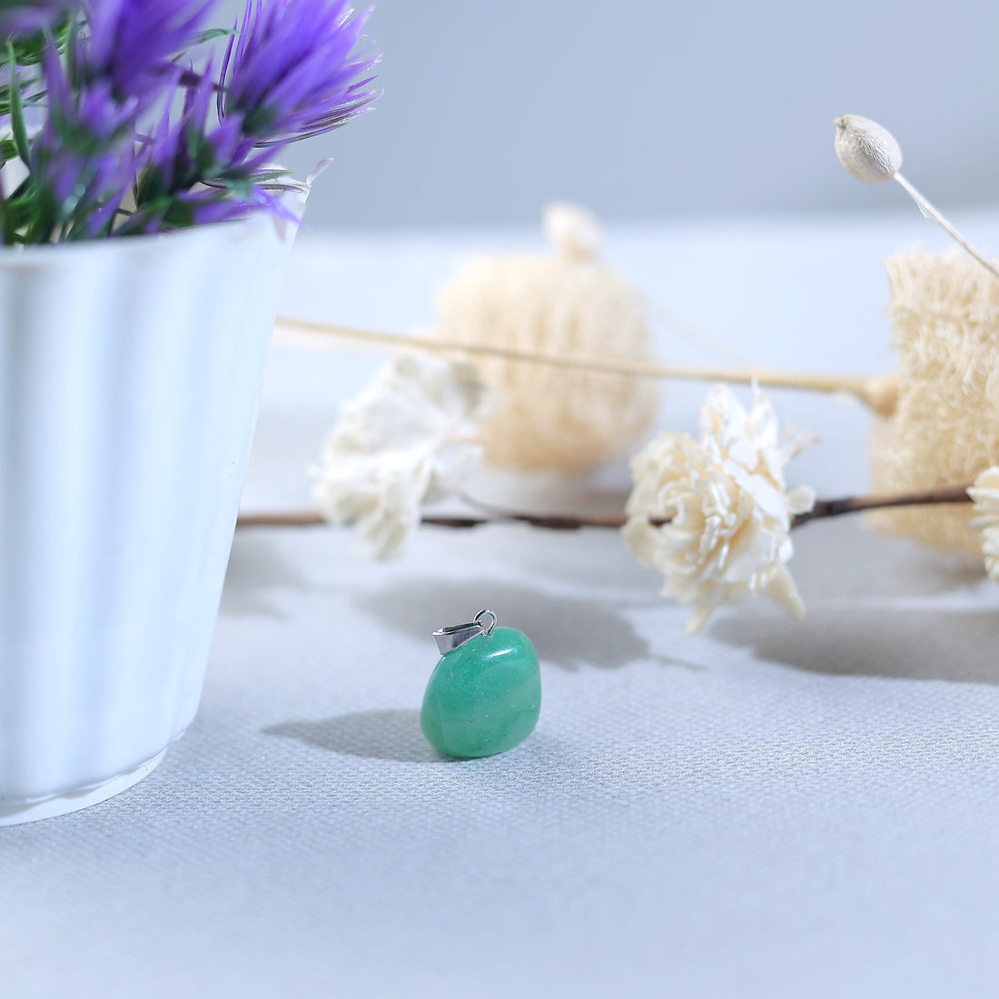 Green Jade Crystal Stones Pendant