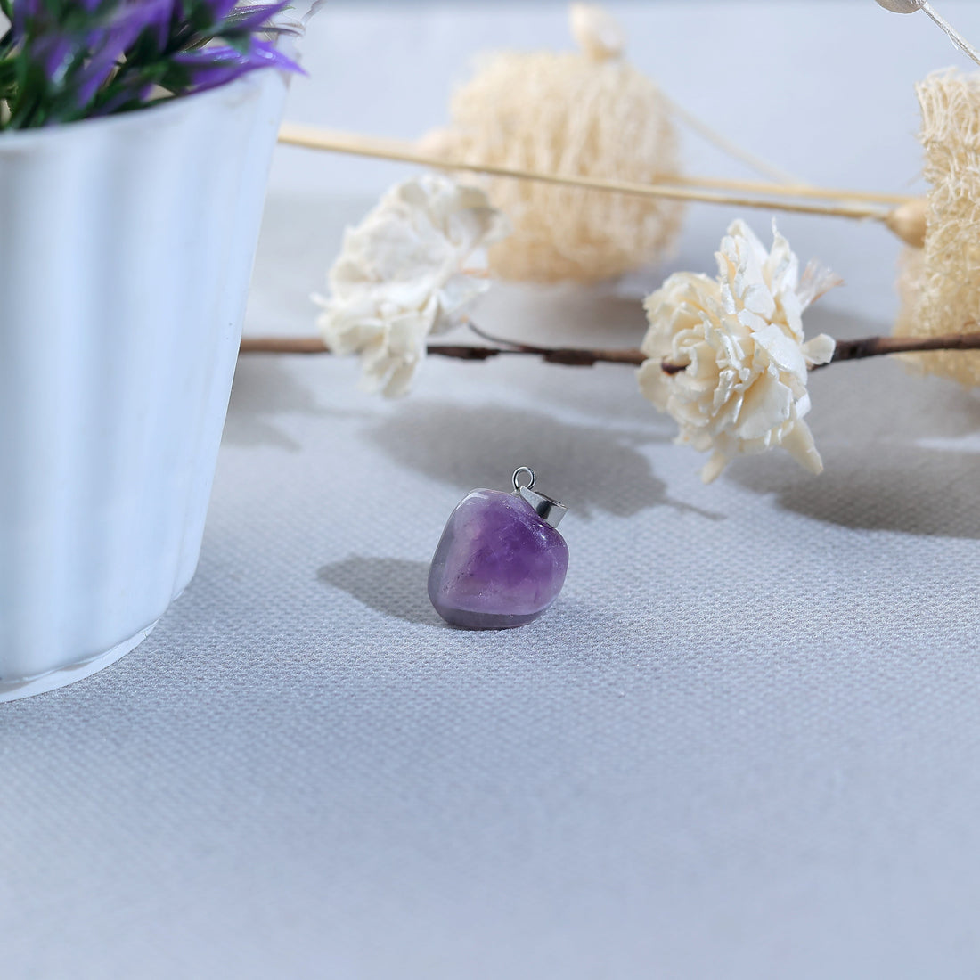 Natural Purple Amethyst  Crystal Pendant