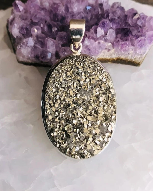 Natural Pyrite Pendant