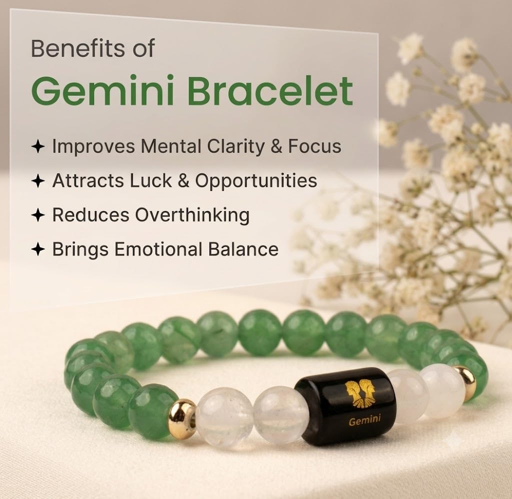 Gemini (Mithun)Zodiac Sign Rashi Bracelet for Men & Women