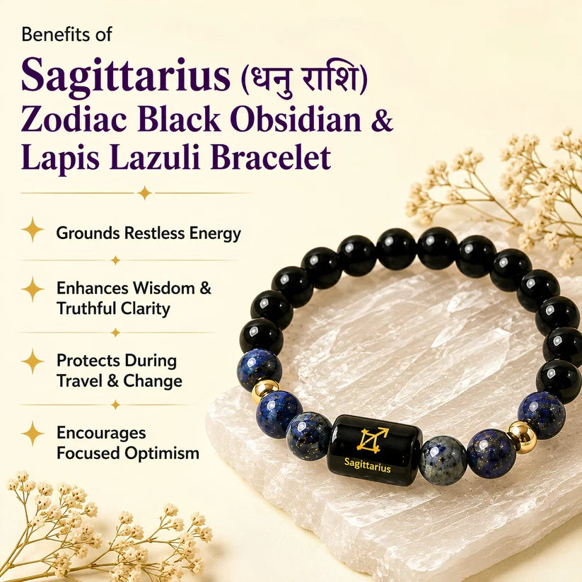 Sagittarius (Dhanu)Zodiac Sign Rashi Bracelet for Men & Women