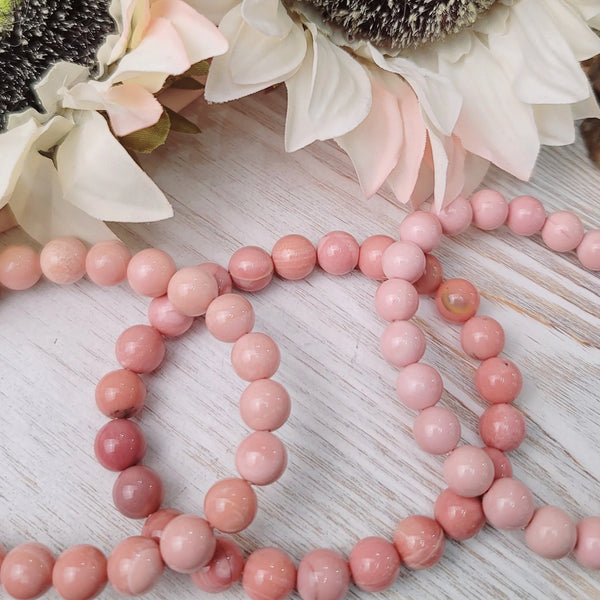 Rhodochrosite Agate Natural Stone Bracelet