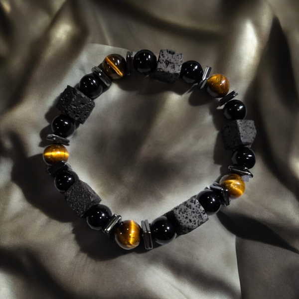 Triple Protection Agate Bracelet