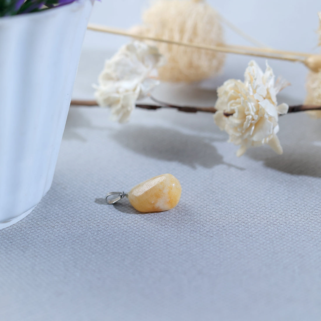 Yellow Opal Crystal Gemstone Pendant